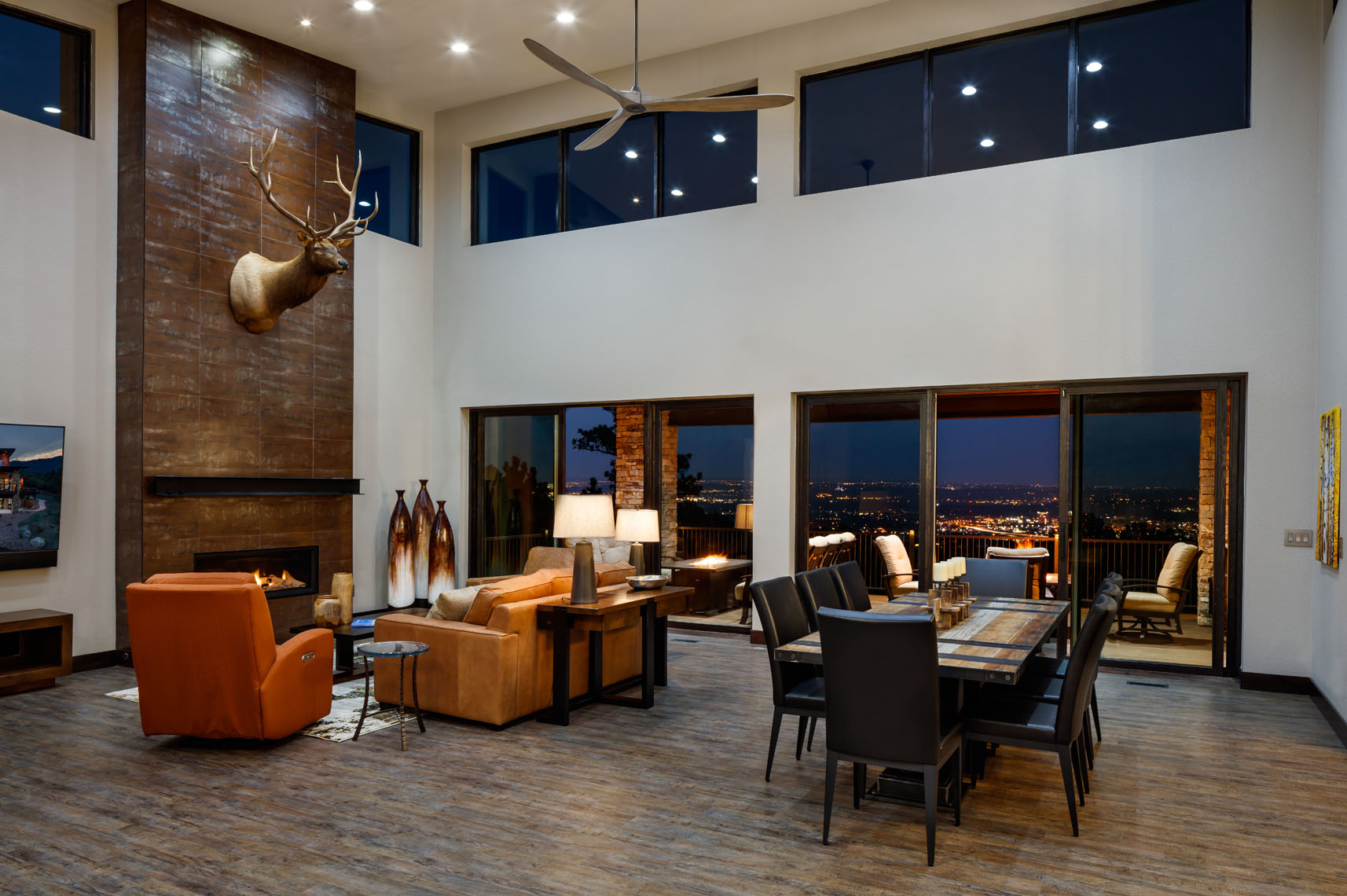 Architectural interior of residential luxury home Colorado Springs