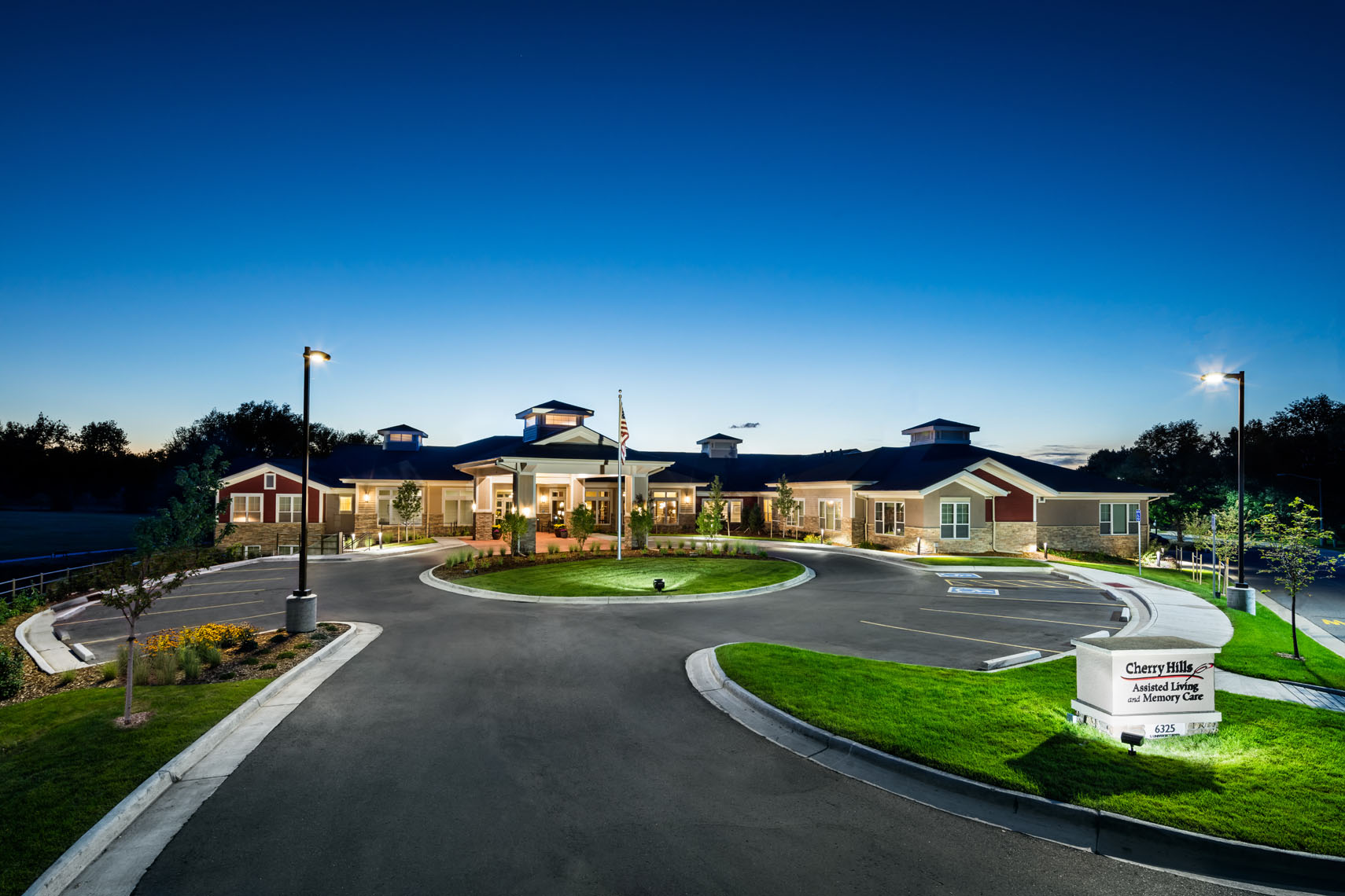 Senior living retirement facility /building photographed for the architect and interior designer in denver colorado