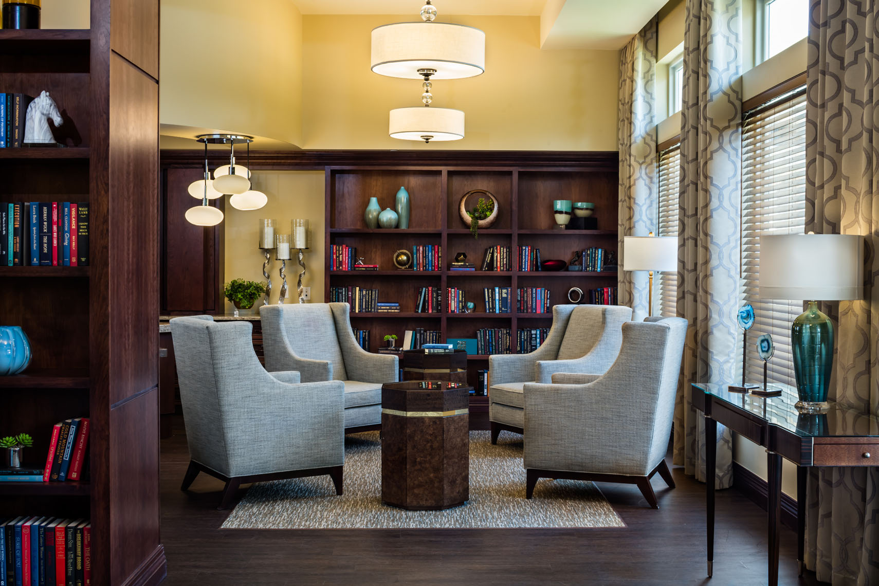 Senior living retirement facility /building interior photographed for the architect and interior designer in denver colorado