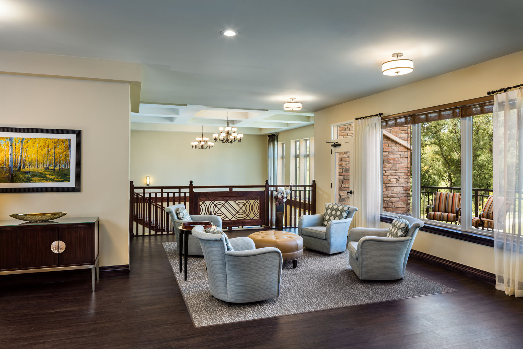 Senior living retirement facility /building interior photographed for the architect and interior designer in denver colorado