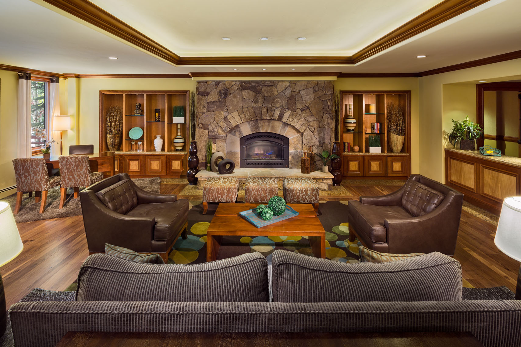Interior photograph of a luxury hotel resort in Breckenridge Colorado based architectural hotel and resort photographer Richard Steinberger